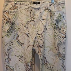 Peck & Peck Collection Paisley Slacks Sz 16